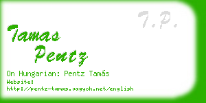 tamas pentz business card